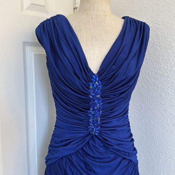 Tadashi Shoji rouched embellished cocktail dress - Picture 12 of 15